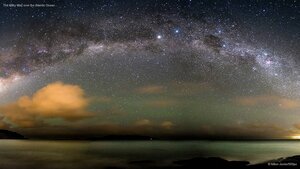 The Milky Way over the Atlantic Ocean