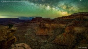 The Milky Way seen from Canyonlands National Park in Utah