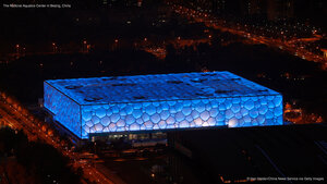 The National Aquatics Center in Beijing, China
