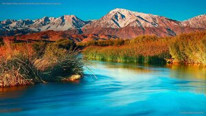 The Owens River and the Sierra Nevada near Bishop, California