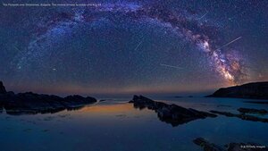 The Perseids over Sinemorets, Bulgaria. The meteor shower is visible until Aug 24.