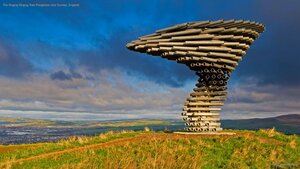 The Singing Ringing Tree Panopticon over Burnley, England