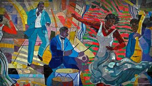 'The Spirit of Harlem' mural by Louis Delsarte in Harlem, New York City