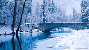 The Stoneman Bridge on the Merced River in Yosemite National Park