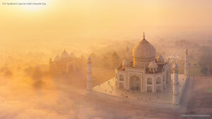 The Taj Mahal in Agra for India's Republic Day