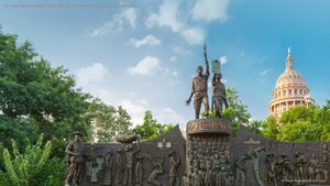 The Texas African American History Memorial on the State Capitol grounds in Austin, Texas