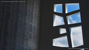 The USS Arizona Memorial at Pearl Harbor, Honolulu, Hawaii
