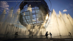 The Unisphere in Flushing Meadows-Corona Park in Queens, New York City, home to the US Open Tennis Championships
