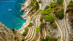 The Via Krupp footpath on Capri island, Italy