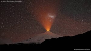The Villarrica volcano in Chile on September 2, 2018