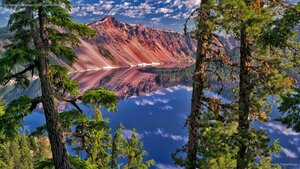 The Watchman Peak in Crater Lake National Park, Oregon