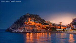 The medieval walled town in Tossa de Mar, Catalonia, Spain
