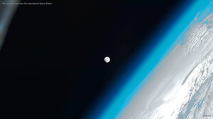 The moon as seen from the International Space Station