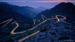 The road leading to Sa Calobra on the Spanish Balearic island of Majorca