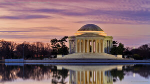 Thomas Jefferson Memorial reflected in the Tidal Basin, Washington, DC