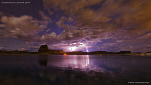 Thunderstorms over Lake Powell, Arizona
