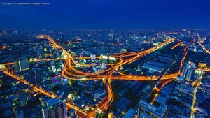 Time lapse of the expressways in Bangkok, Thailand