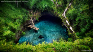 To Sua Ocean Trench on the south coast of Upolu Island in Samoa
