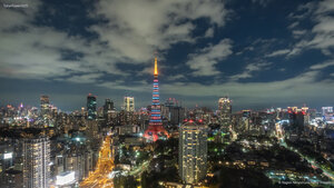 ライトアップされた夜の東京タワー, 東京