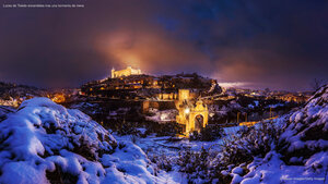 Luces de Toledo encendidas tras una tormenta de nieve