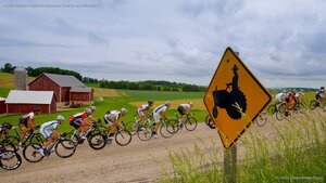 Tour of America's Dairyland racers near Fond du Lac, Wisconsin