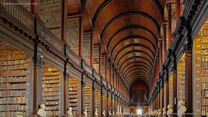 Trinity College Library in Dublin, Ireland