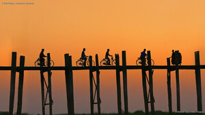 U Bein Bridge, Amarapura, Myanmar