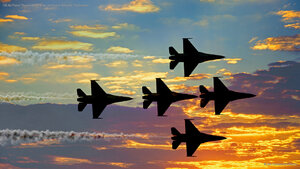 US Air Force Thunderbirds at an airshow in Smyrna, Tennessee