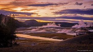 Upper Geyser Basin in Yellowstone National Park, Wyoming