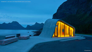 Ureddplassen, a rest area on the Helgelandskysten scenic route, Norway