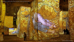 The Carrières des Lumières exhibit of Vincent Van Gogh, Les Baux-de-Provence, France