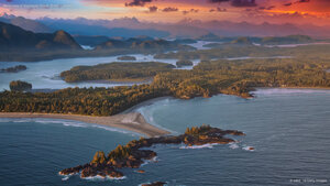 Aerial view of Vancouver Island, British Columbia
