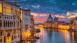 Grand Canal with Santa Maria della Salute Basilica, Venice, Italy