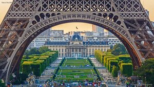 View of the Eiffel Tower from the Trocadero, Paris, France