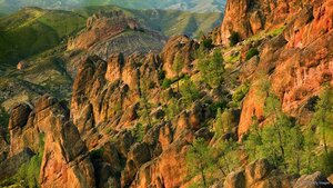 Volcanic slopes in Pinnacles National Park, California