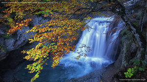 Waterfall on the Río Arazas in Ordesa y Monte Perdido National Park, Pyrenees, Spain