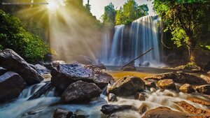 Waterfalls in Phnom Kulen National Park, Cambodia