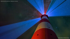 Westerheversand Lighthouse in Westerhever, Germany
