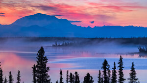 Willow Lake and Mount Blackburn, Wrangell-St. Elias National Park and Preserve, Alaska