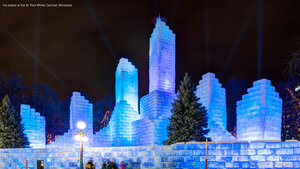 Ice palace at the St. Paul Winter Carnival, Minnesota