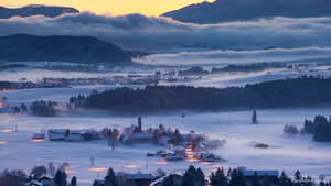 Winterlandschaft in Bayern, Deutschland