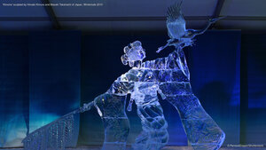 'Kimono' sculpted by Hiroaki Kimura and Masaki Takahashi of Japan, Winterlude 2010