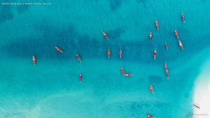 Wooden fishing boats at Kendwa, Zanzibar, Tanzania